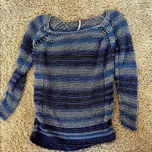 Free People Blue & Grey Women’s Sweater